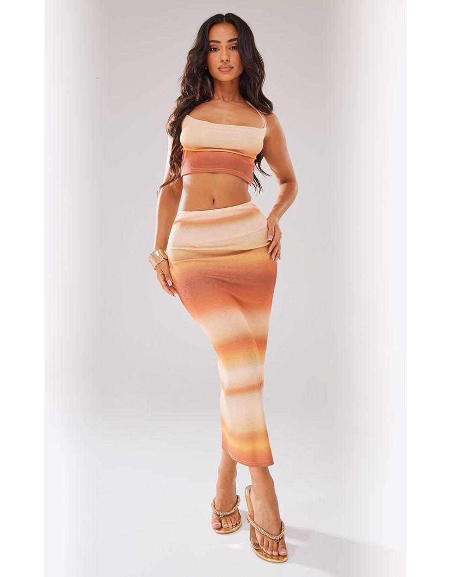 Orange hotsell ombre skirt