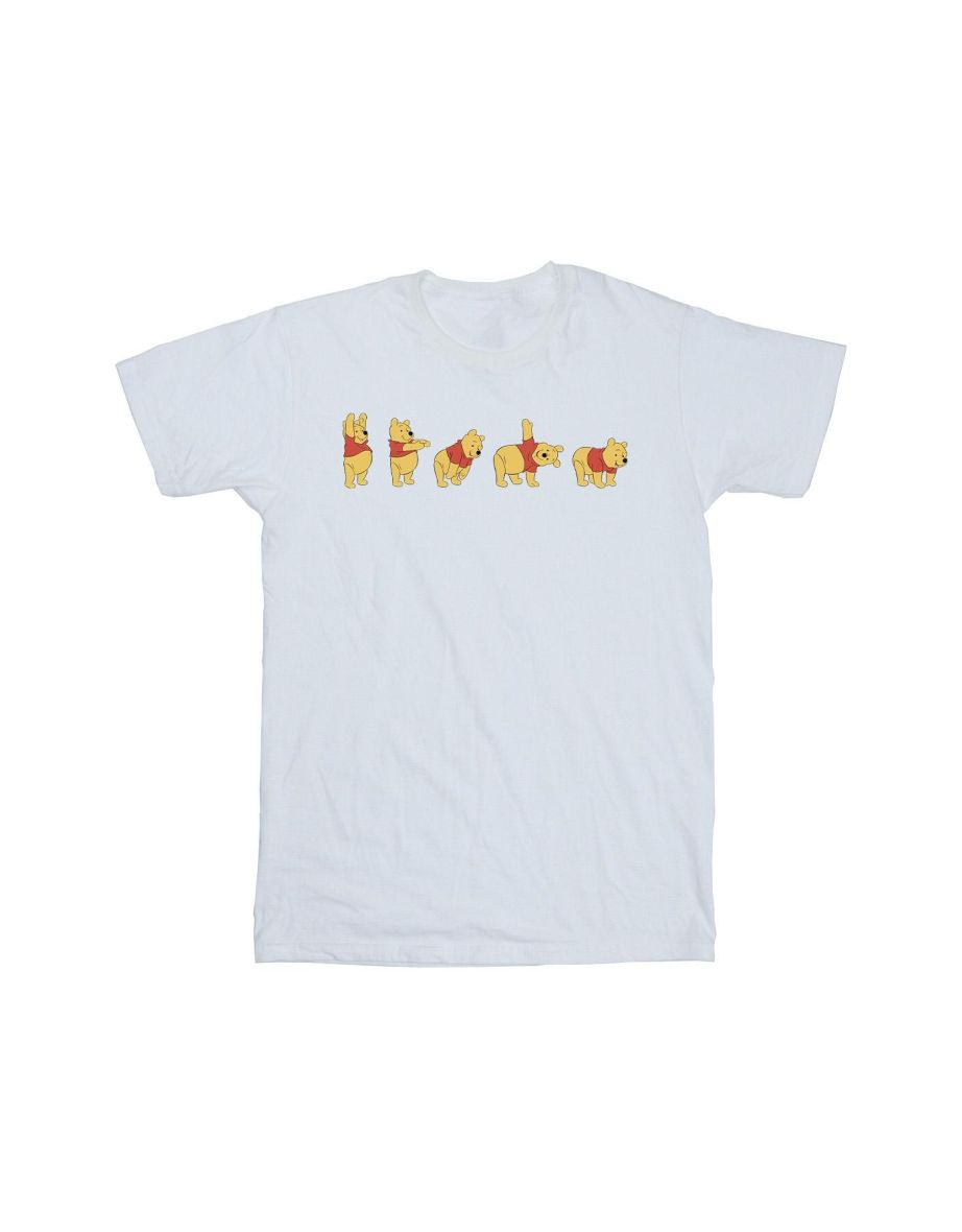 Disney Mens Winnie The Pooh Stretching T-Shirt - White