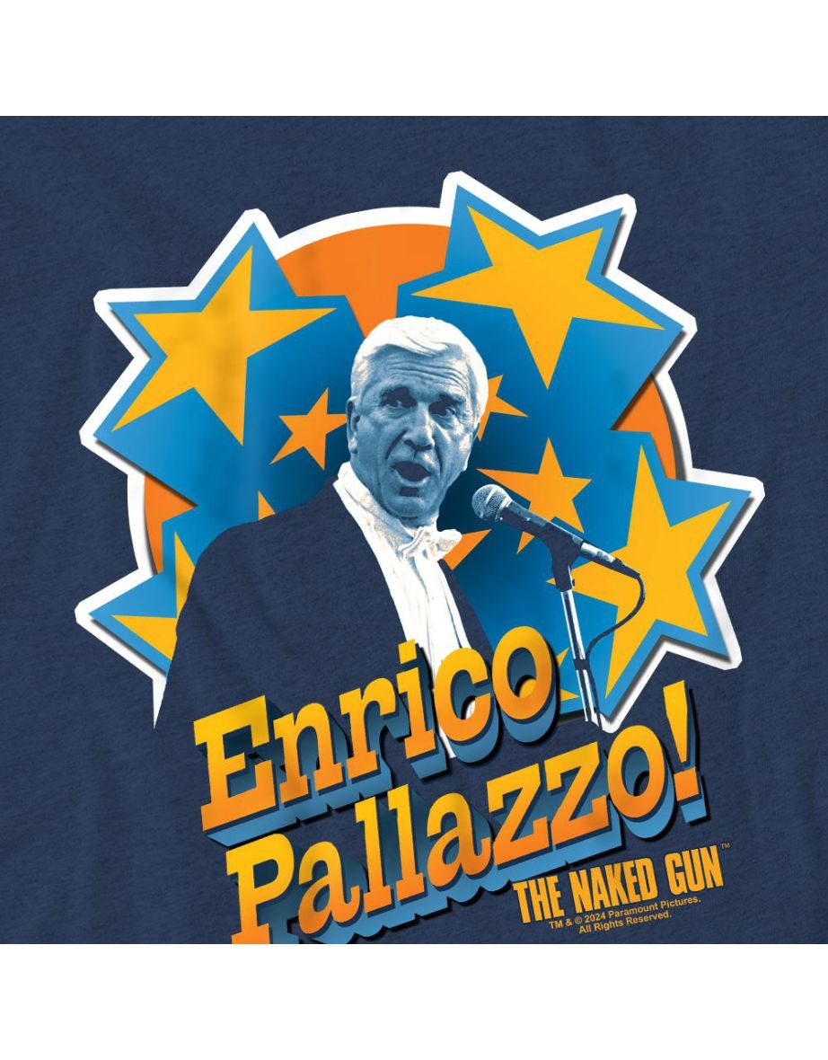 The Naked Gun Unisex Adult It´s Enrico Pallazzo T-Shirt - Navy - 3
