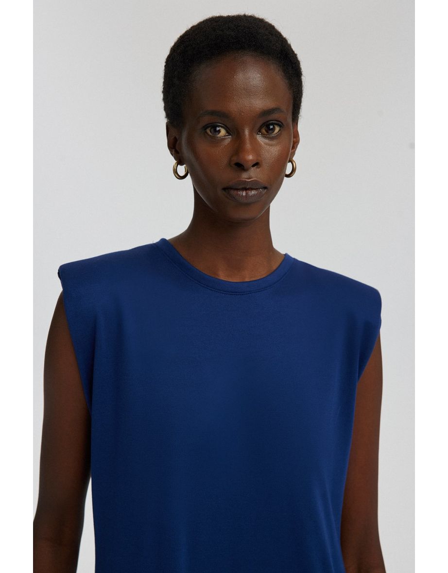 CREW NECK SLEEVELESS DRESS - 4