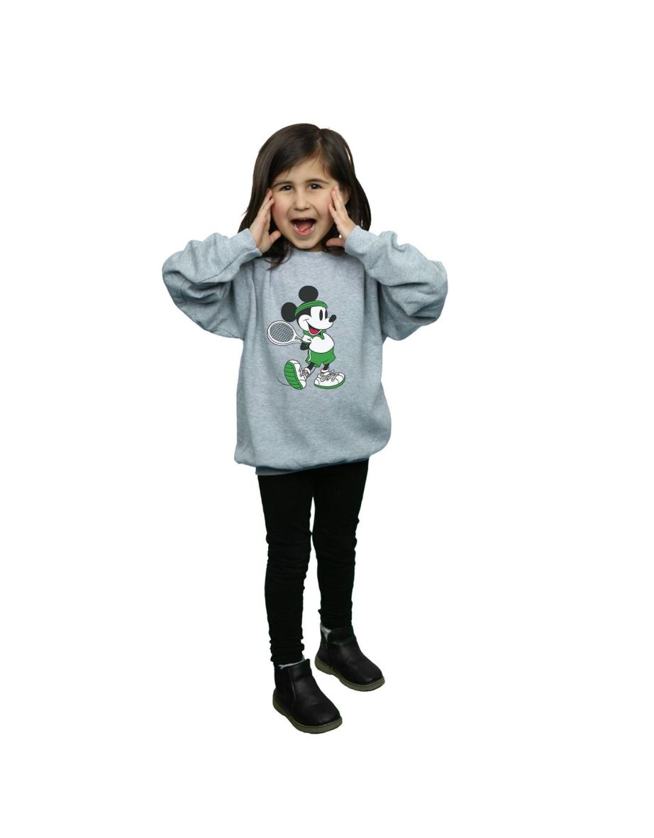 Disney Girls Mickey Mouse Tennis Sweatshirt - Sports Grey - 3