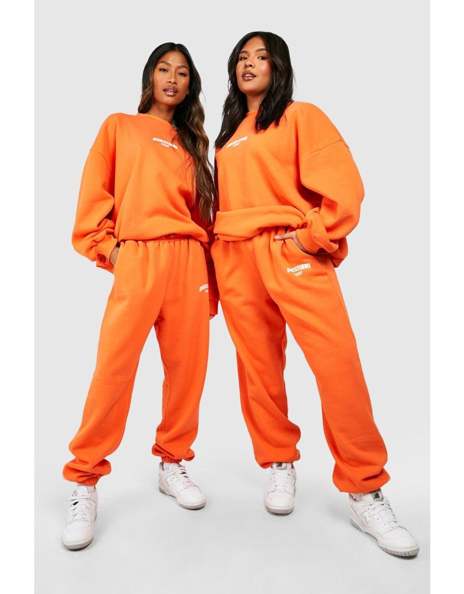 Dsgn Studio Slogan Oversized Sweater - orange