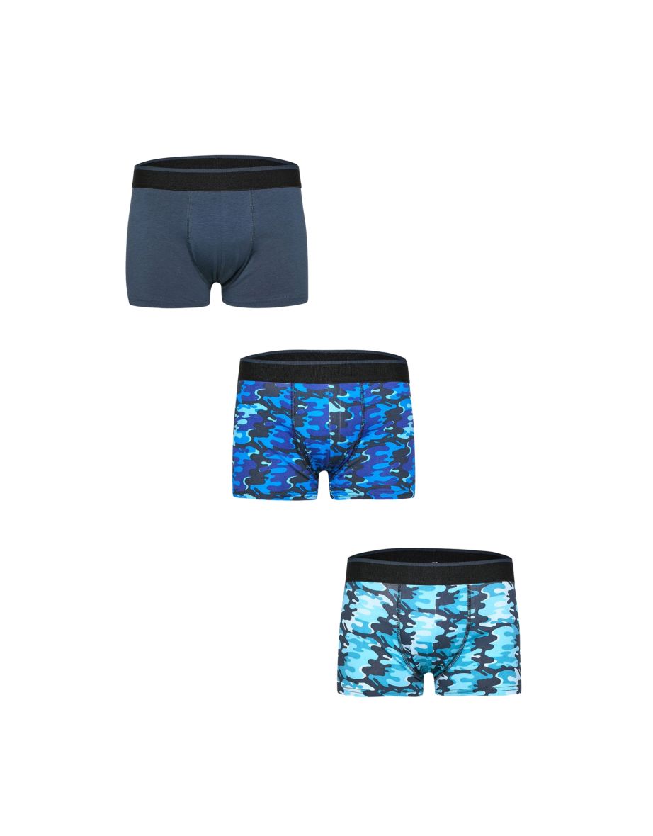 Tom Franks Mens Camo Boxer Shorts (Pack Of 3) - Blue Camo