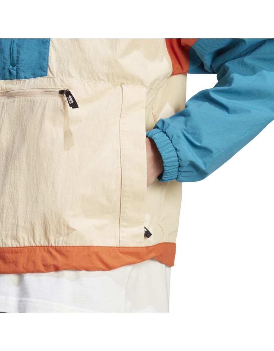 Men's adidas Originals Adventure Premium Windbreaker Jacket in Cream - 7