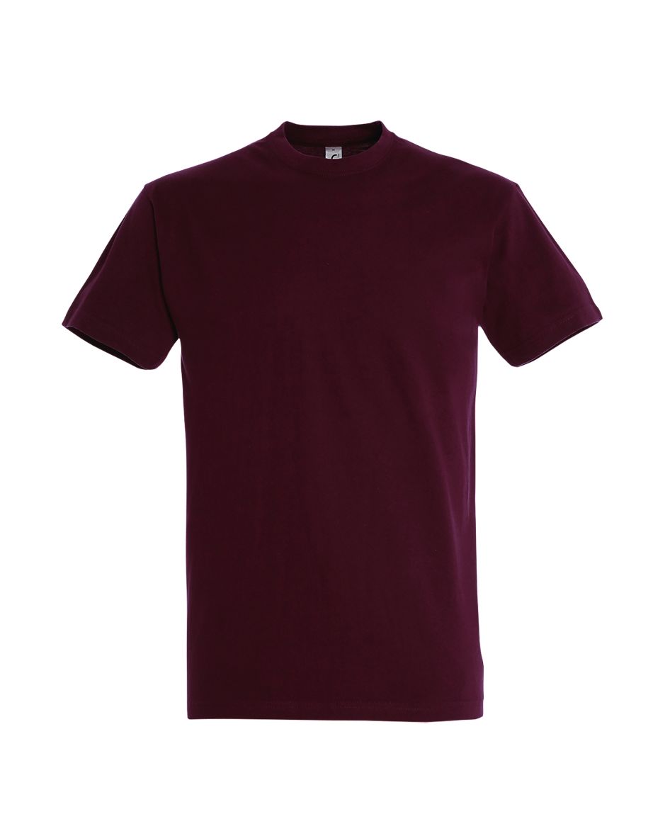 SOLS Mens Imperial Heavyweight Short Sleeve T-Shirt - Burgundy