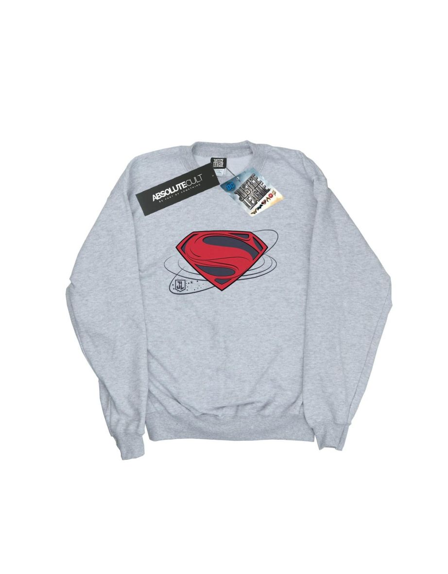 DC Comics Boys Justice League Movie Superman Logo Sweatshirt - Sports Grey