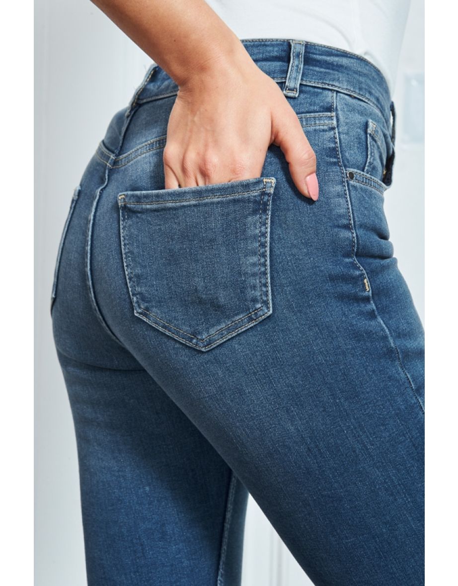 Mid Blue Perfect Skinny Jeans - 4