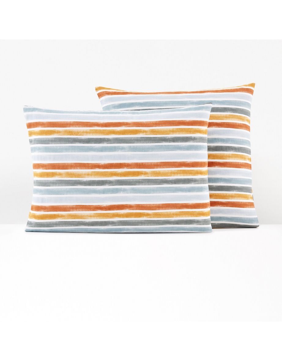 ArsÃ¨ne Striped 100% Washed Cotton Pillowcase