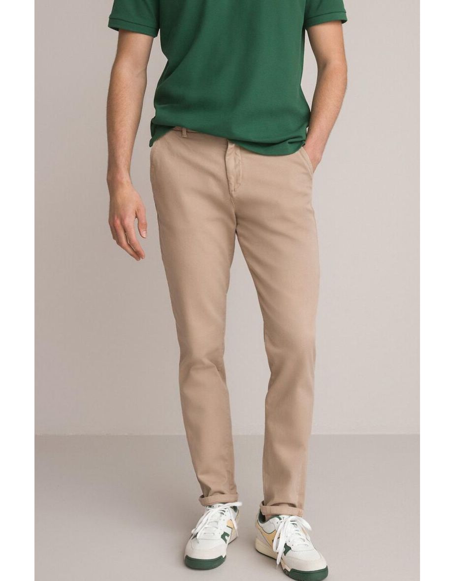 Organic Cotton Chinos in Slim Fit, Length 32"