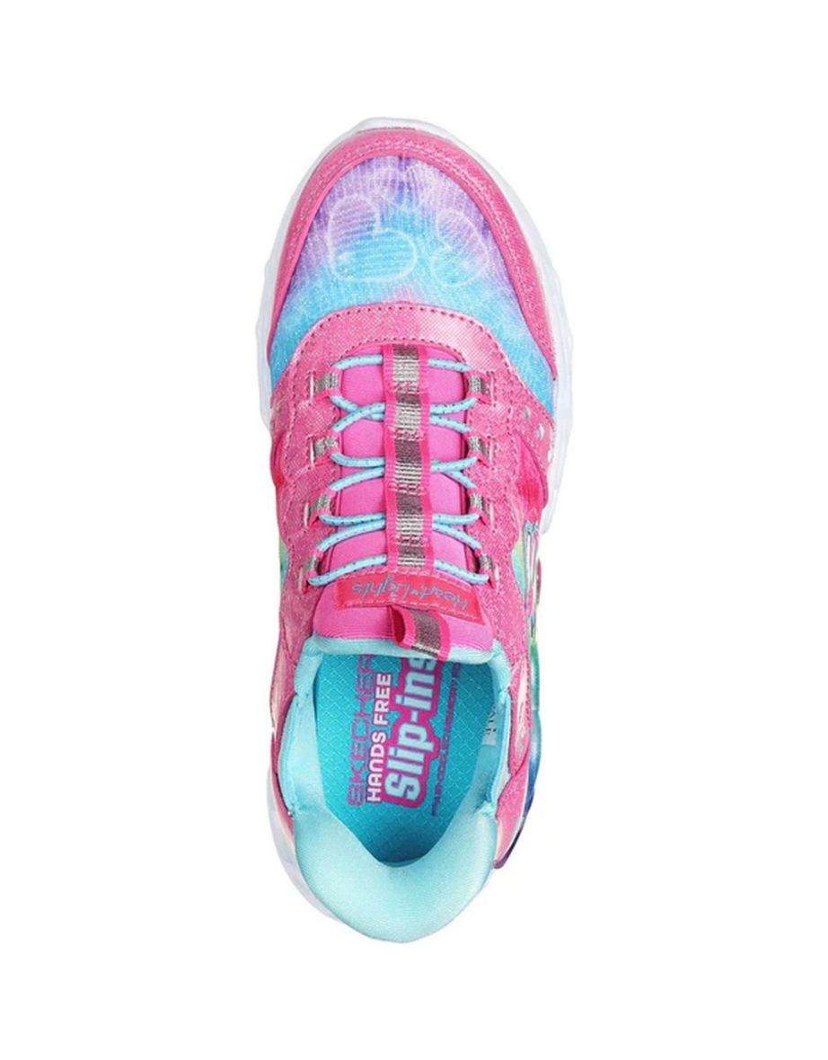Skechers Girls Infinite Heart Lights Trainers - Pink/Multicoloured - 3