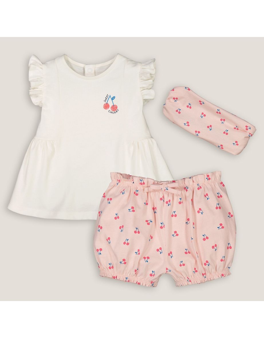 Cotton Pink Set T-Shirt, Bloomers, & Headband