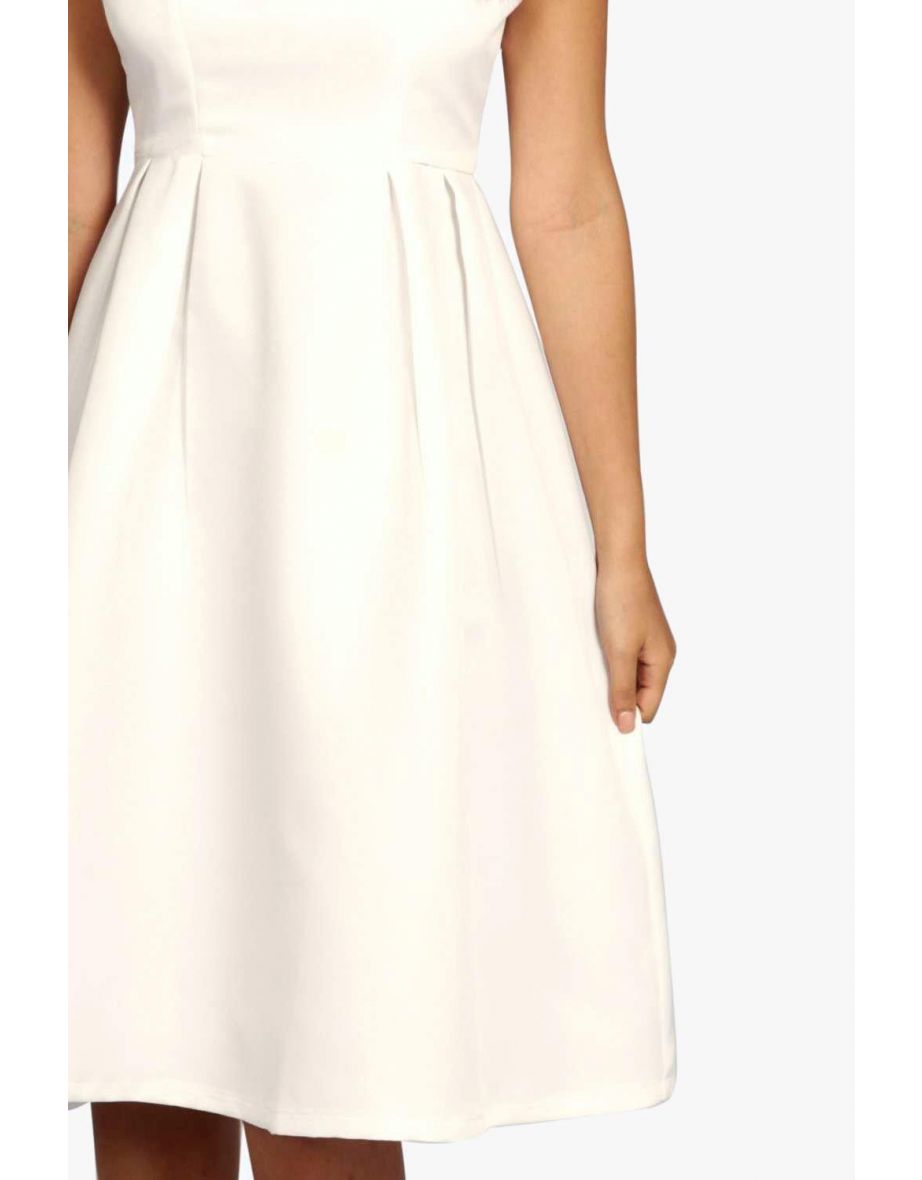 Boutique High Neck Prom Dress - ivory - 3