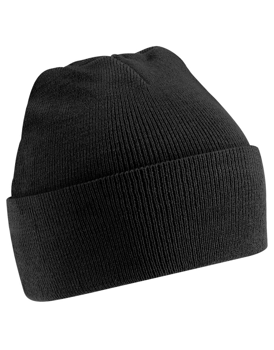 Beechfield Soft Feel Knitted Winter Hat - Black