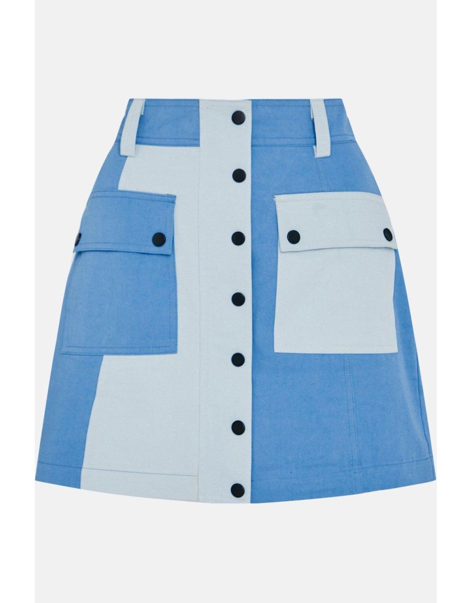 Colour Block Utility Mini Skirt - 3