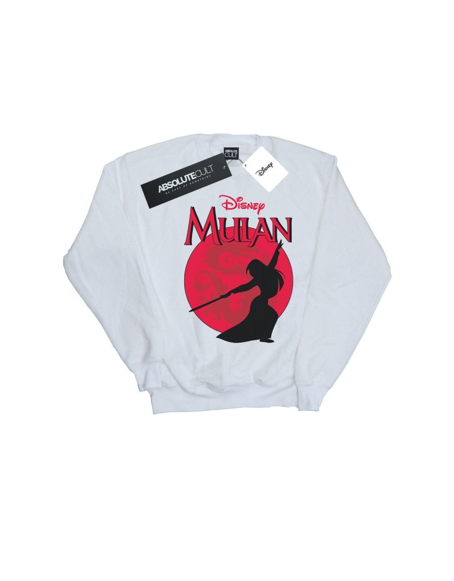 Disney Boys Mulan Dragon Silhouette Sweatshirt - White