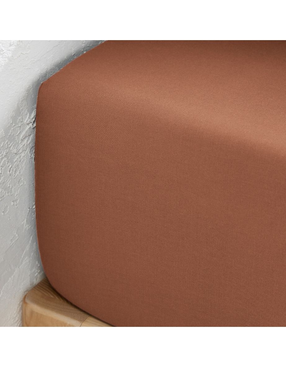 Scenario Cotton Percale Fitted Sheet, 40cm Flap - 2