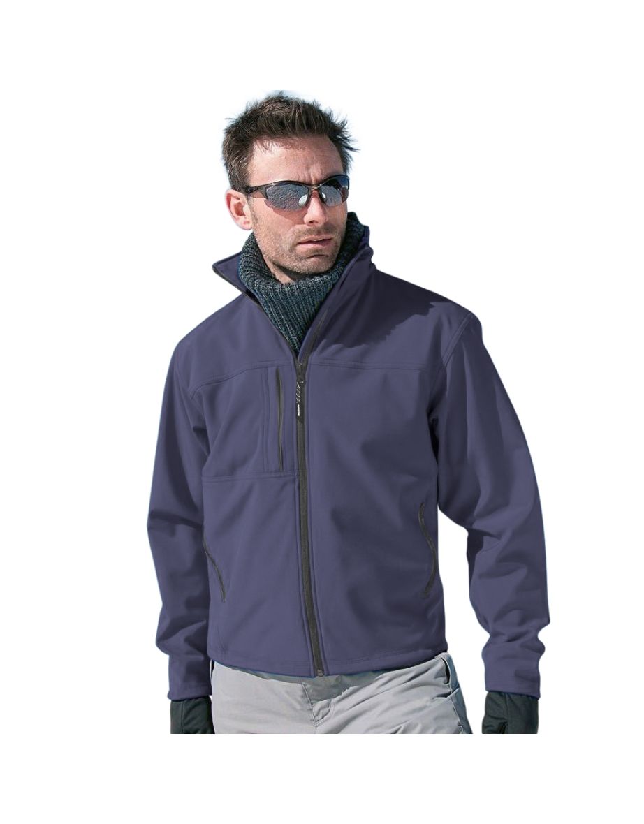Result Mens Softshell Premium 3 Layer Performance Jacket (Waterproof, Windproof & Breathable) - Navy Blue - 1