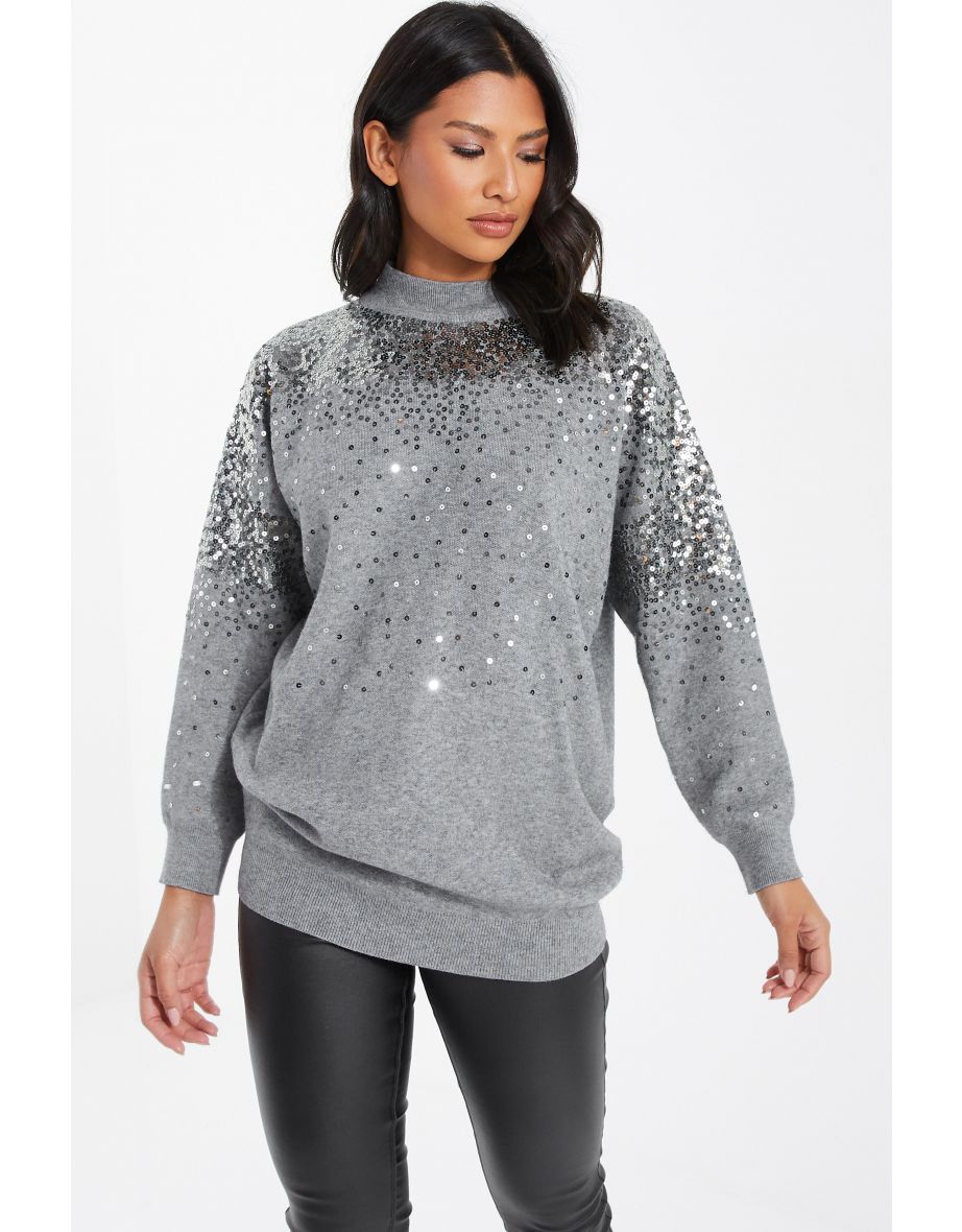 Grey on sale sparkly jumper