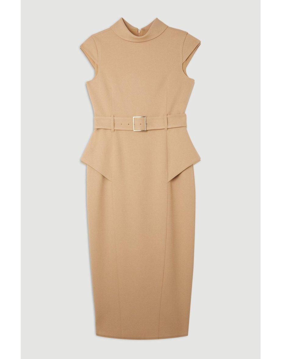 Karen Millen Brown Column Midi Evening Dress - 4