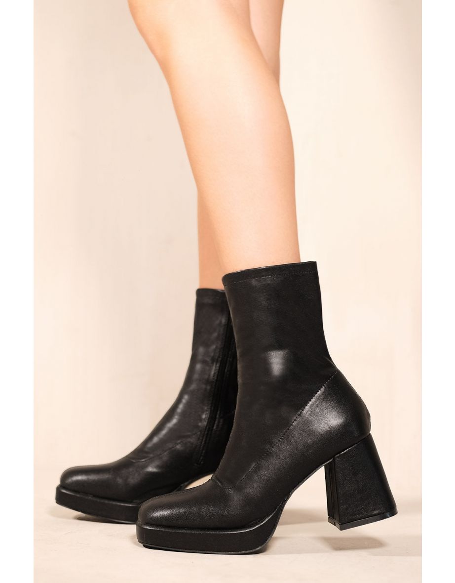 Mid block hotsell heel ankle boots