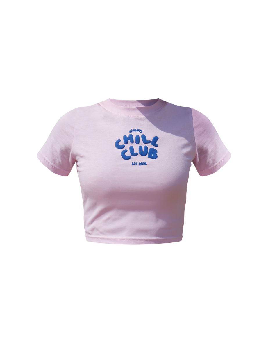 Bubblegum Chill Club Puff PrintCotton T-shirt - 3