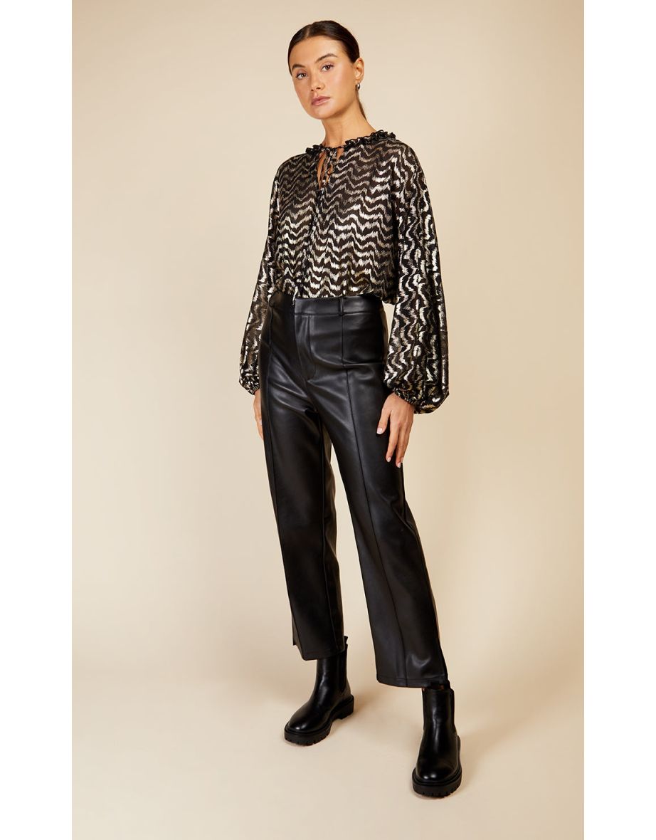 Black PU Trousers by Vogue Williams
