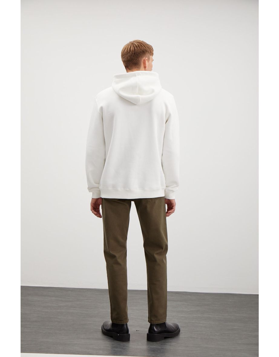 JULIUS Basic Oversize white Single hoodie - 1