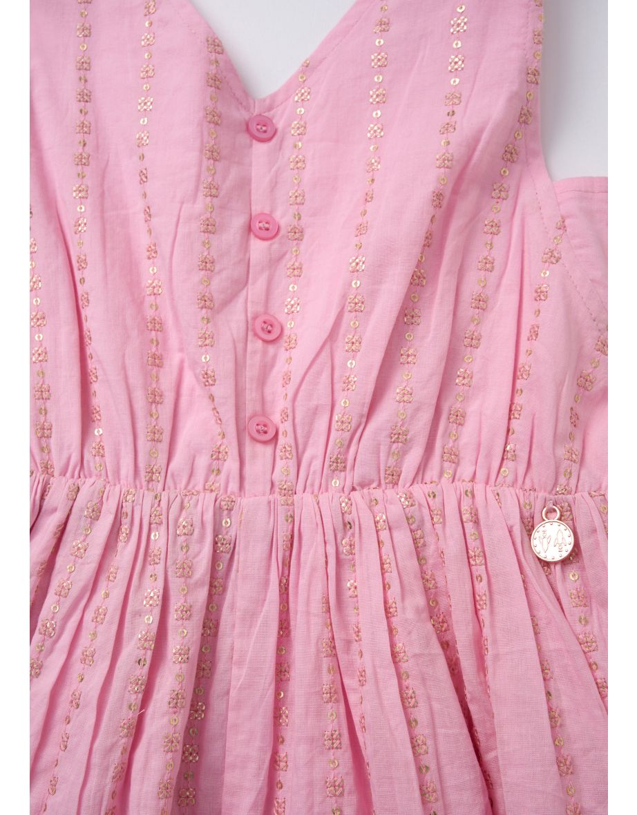 Jilly Pink Embroidered Playsuit - 7