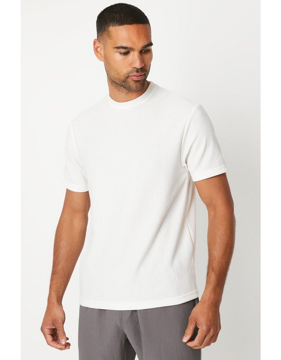Ribbed Crew Neck T-shirt