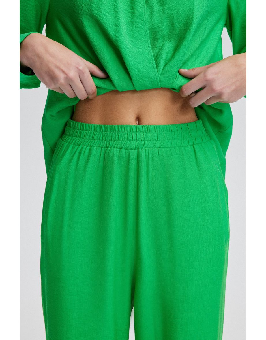 SHIRT COLLAR TUNIC TROUSER SET - 4