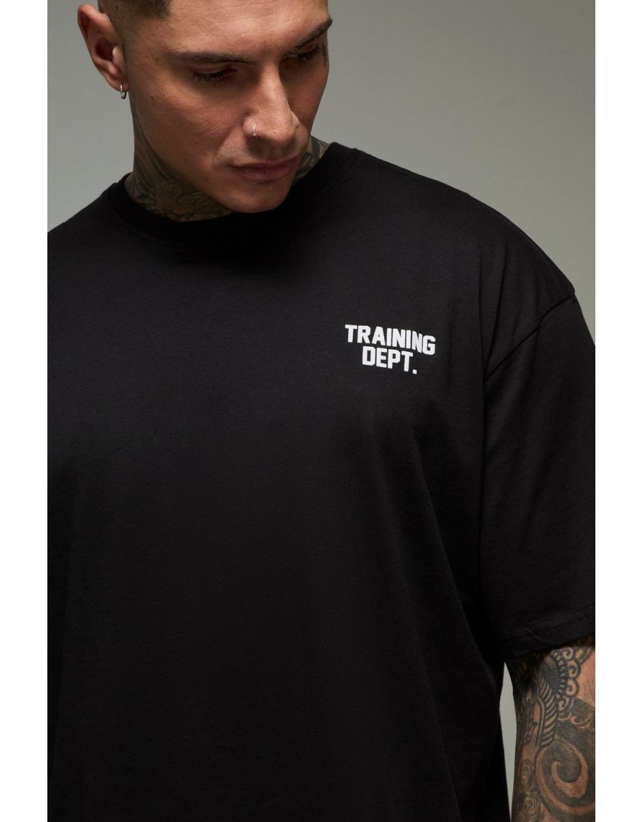 Tall Man Active Training Dept Oversized T-shirt - black