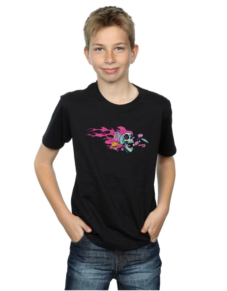 Disney Boys Wreck It Ralph Candy Skull T-Shirt - Black