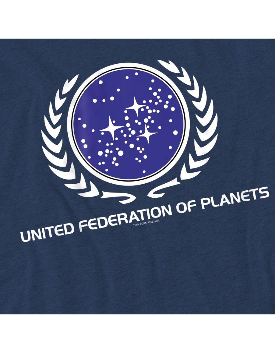 Star Trek Unisex Adult United Federation Logo T-Shirt - Navy - 3