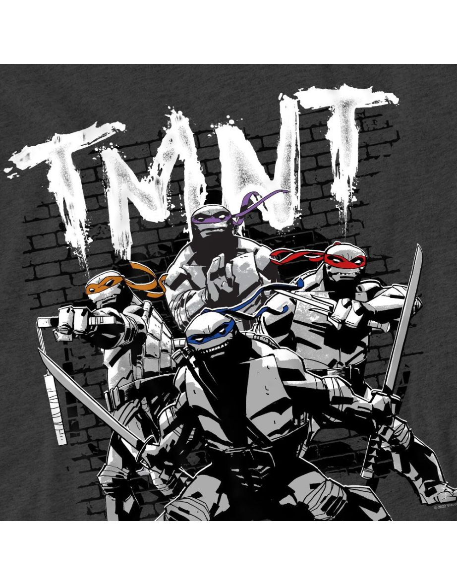 Teenage Mutant Ninja Turtles Unisex Adult TMNT Team T-Shirt - Charcoal - 3