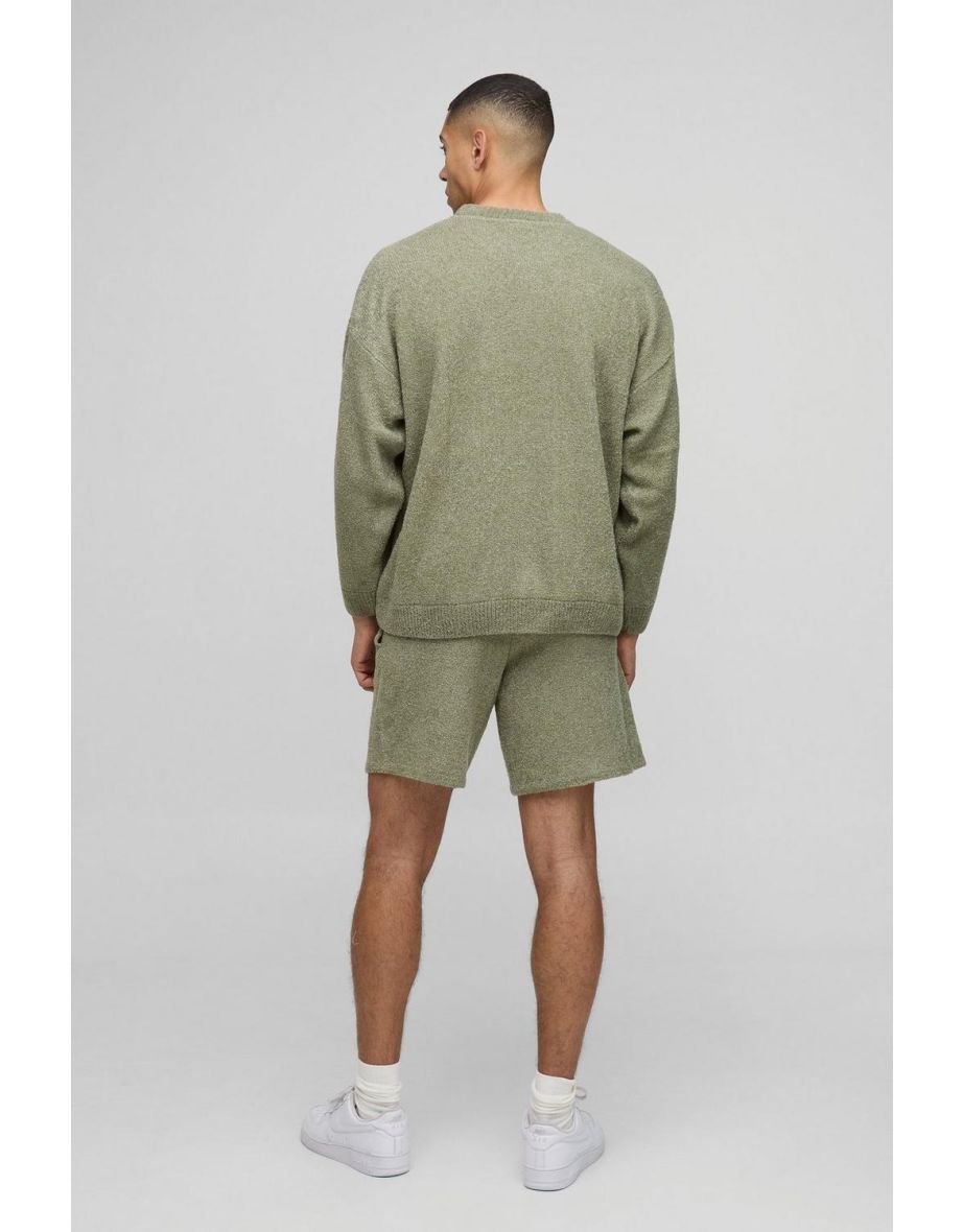 Boxy Fit Boucle BM Knitted Jumper and Shorts Set - 2