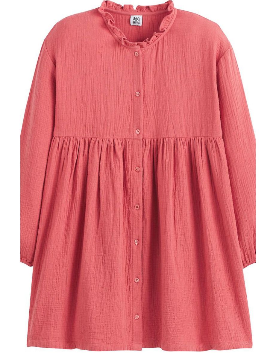 Cotton Muslin Buttoned Dress