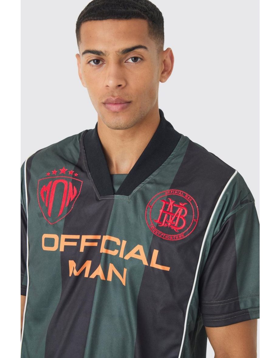 Oversized OFFCL Man Boxy Half Sleeve Football T-shirt - 2