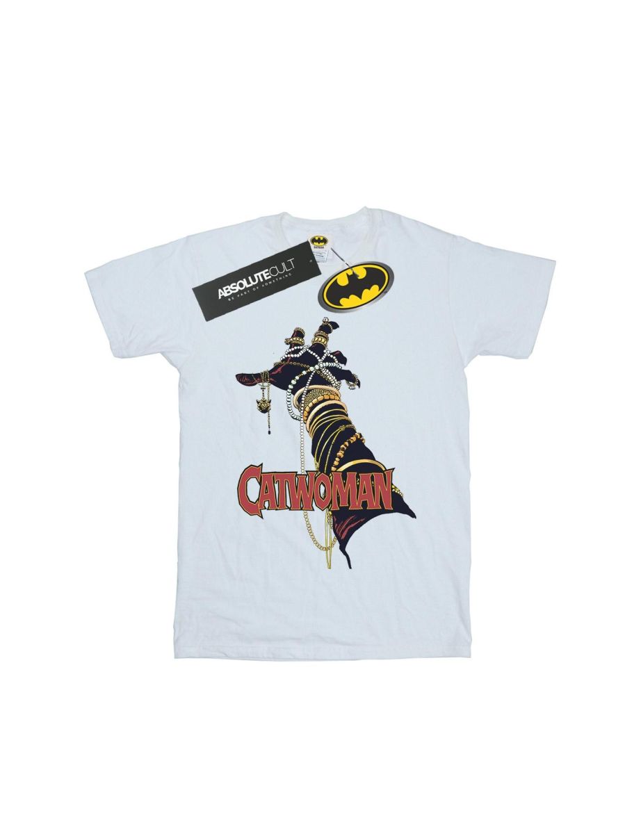 DC Comics Girls Batman Catwoman Friday Cotton T-Shirt - White