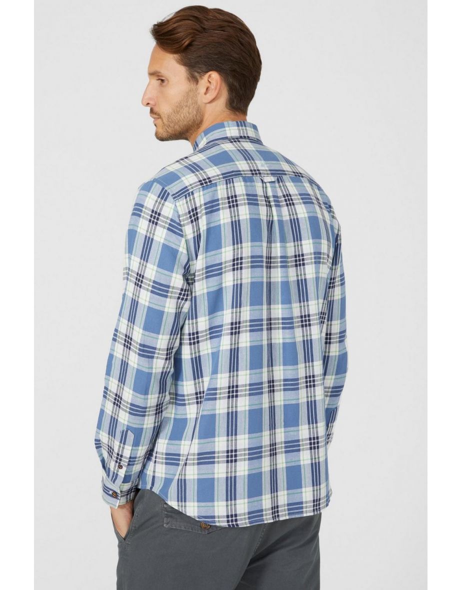 Twill Check Shirt - light blue - 3