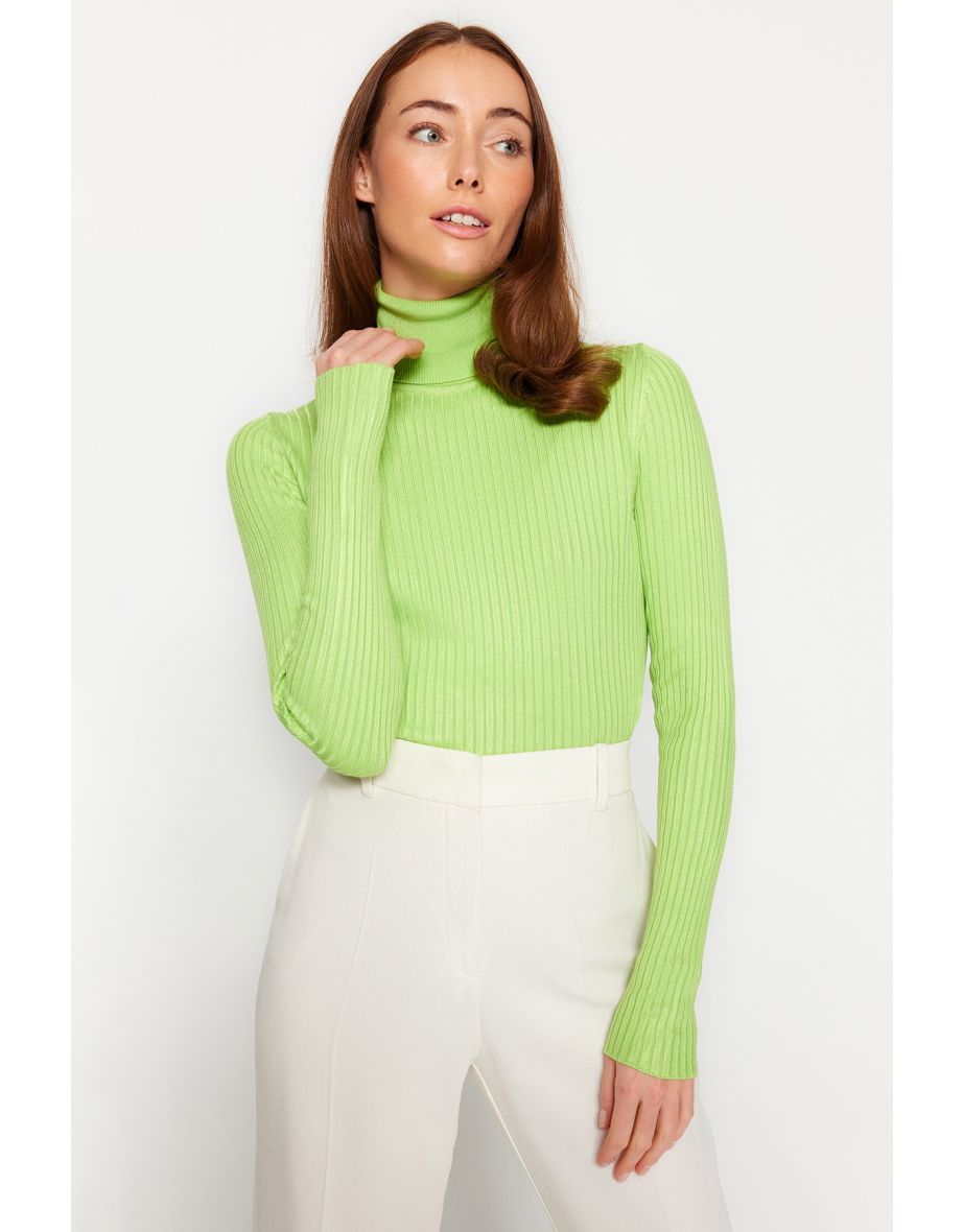 Turtleneck Corduroy Basic Sweater