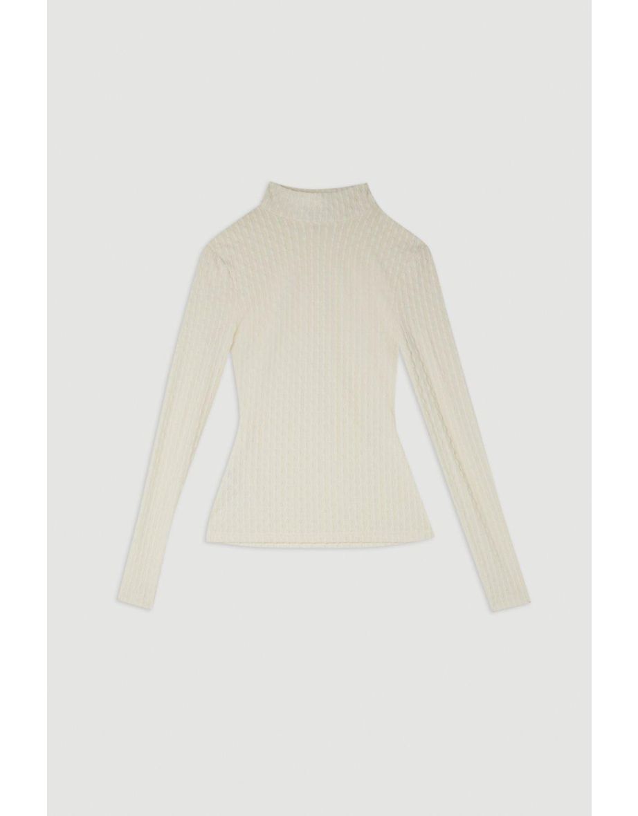 Premium Textured Jersey Roll Neck Top - 3