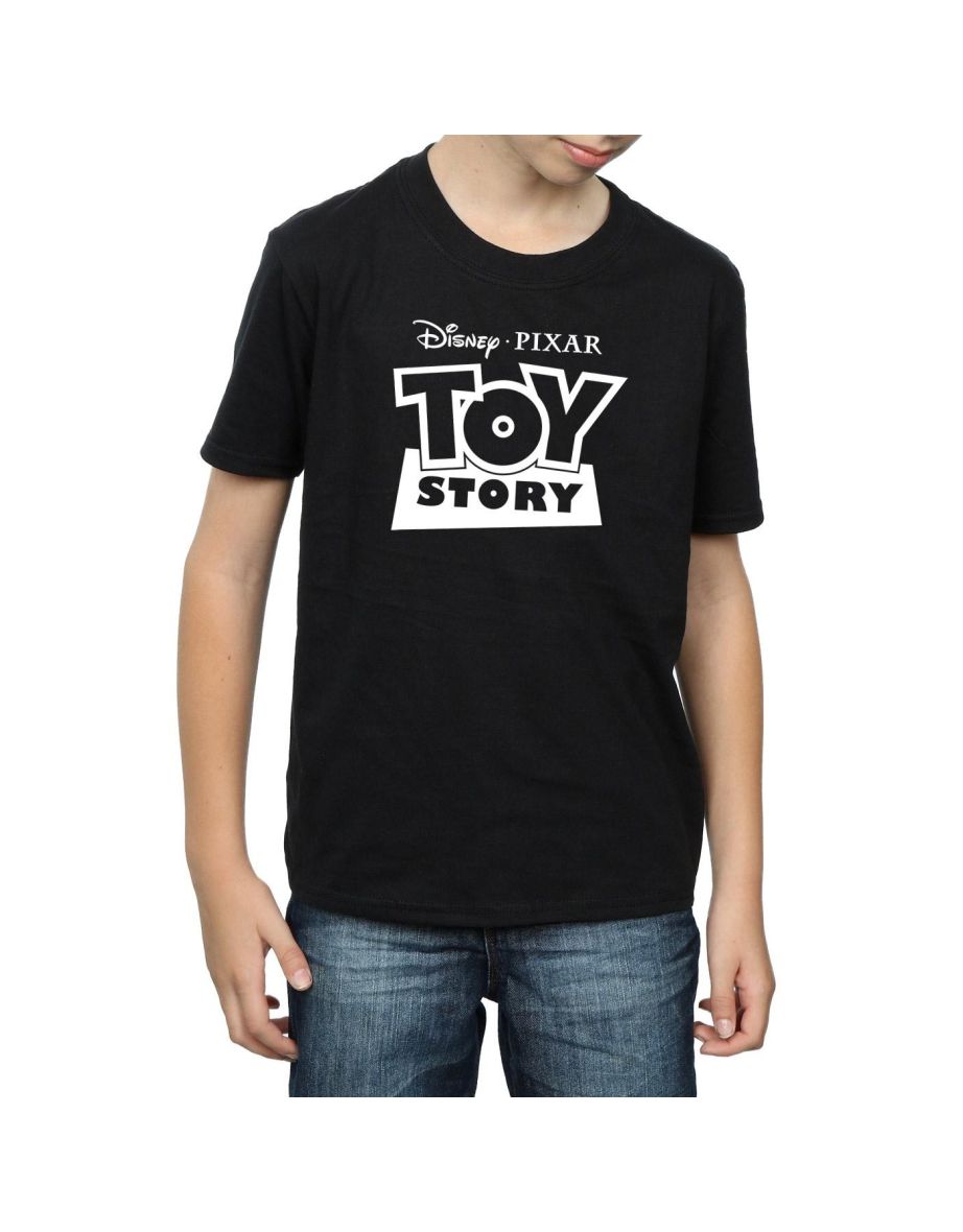 Disney Boys Toy Story Logo Outline T-Shirt - Black - 3