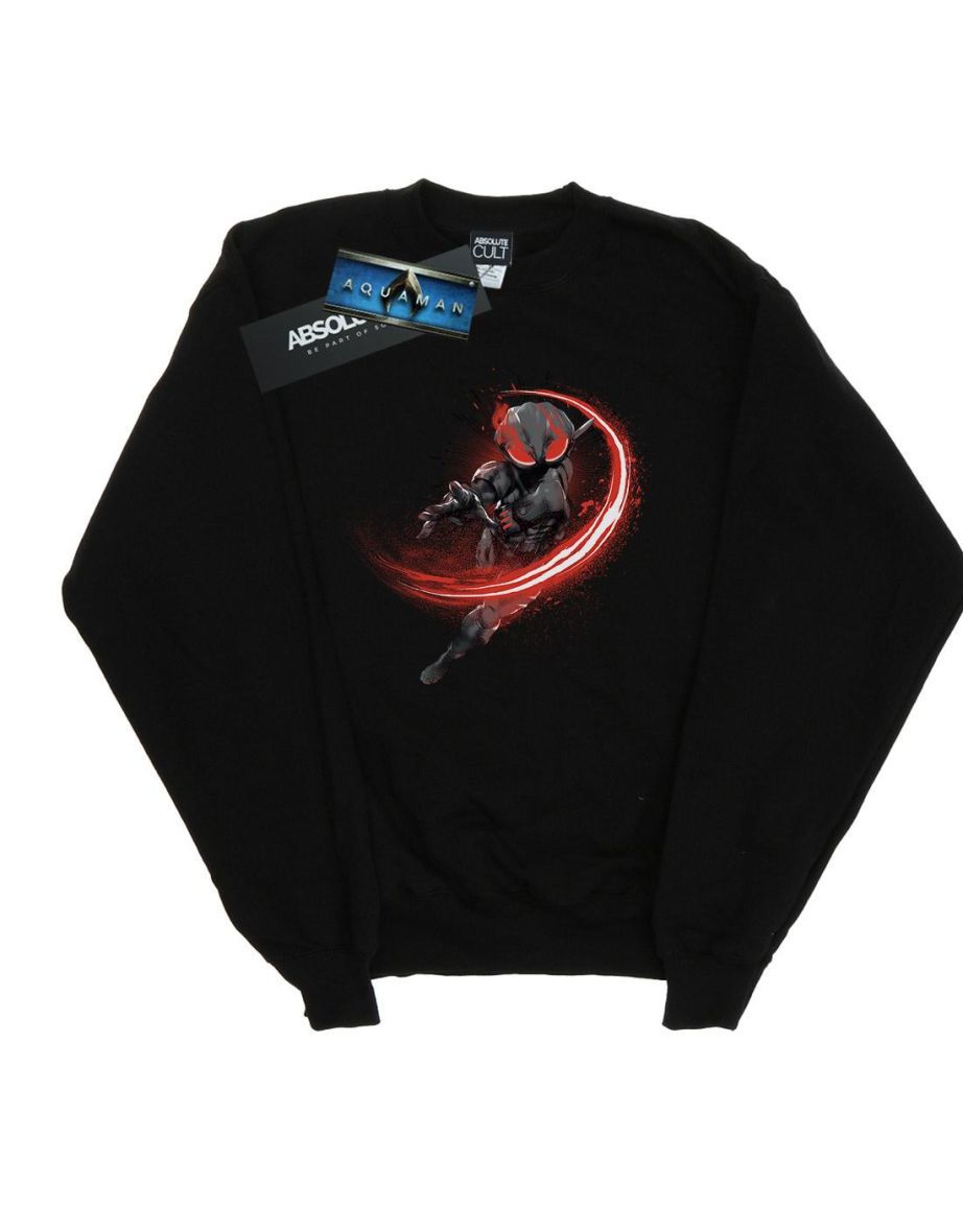 DC Comics Girls Aquaman Black Manta Flash Sweatshirt - 1