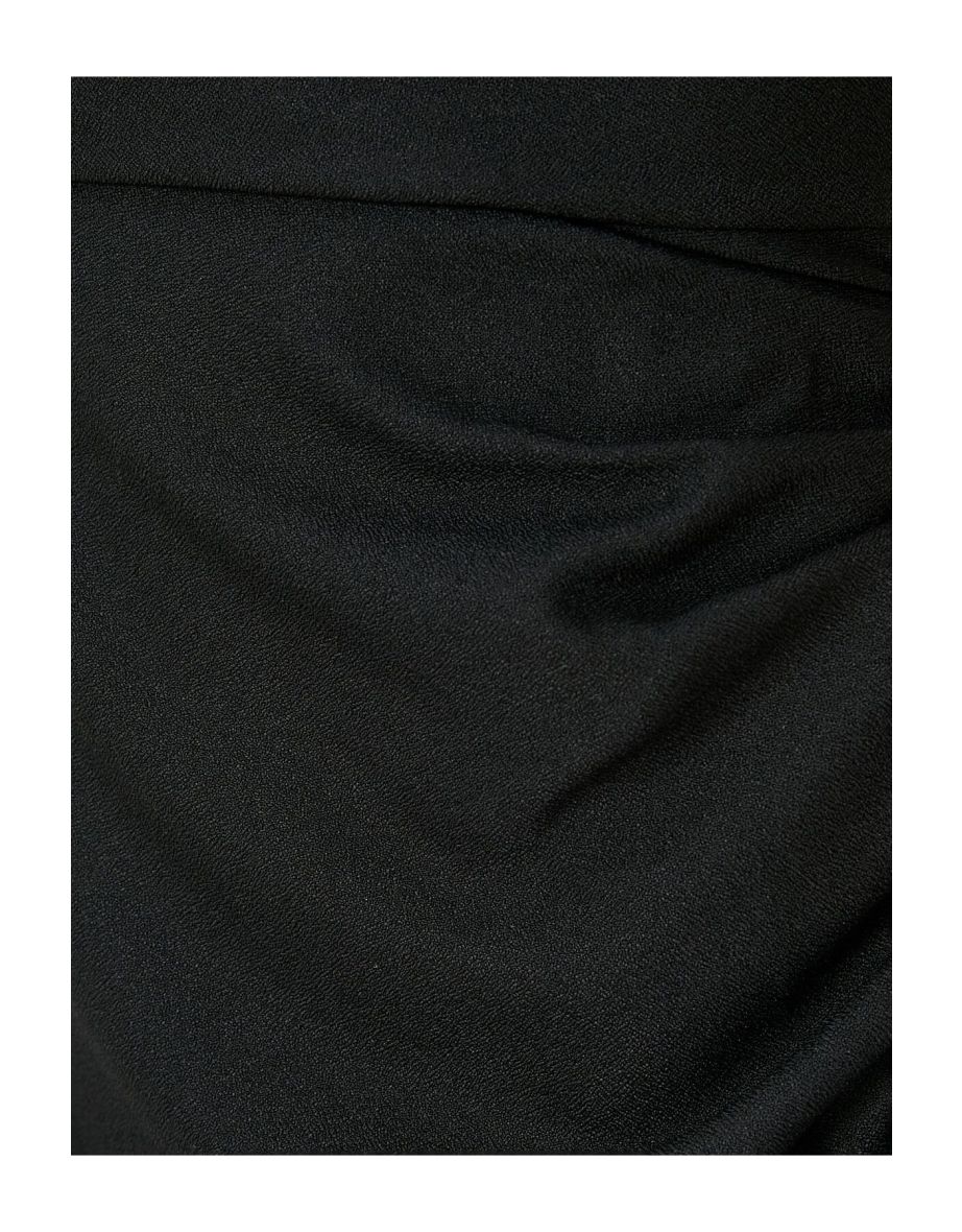 Asymmetrical Dress V-Neck Draped Short Sleeves - 5