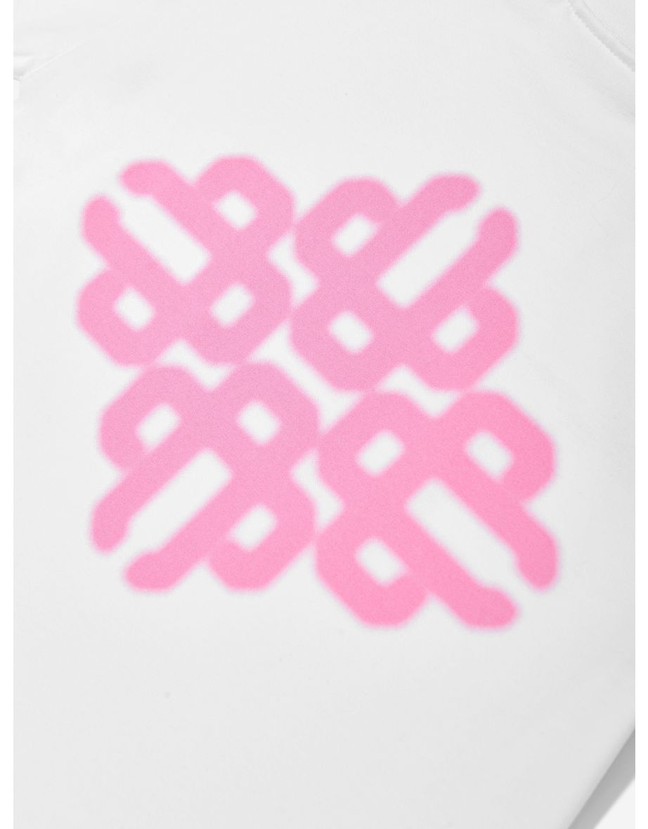 Kids Blurred Graphic Emblem T-Shirt in White - 3