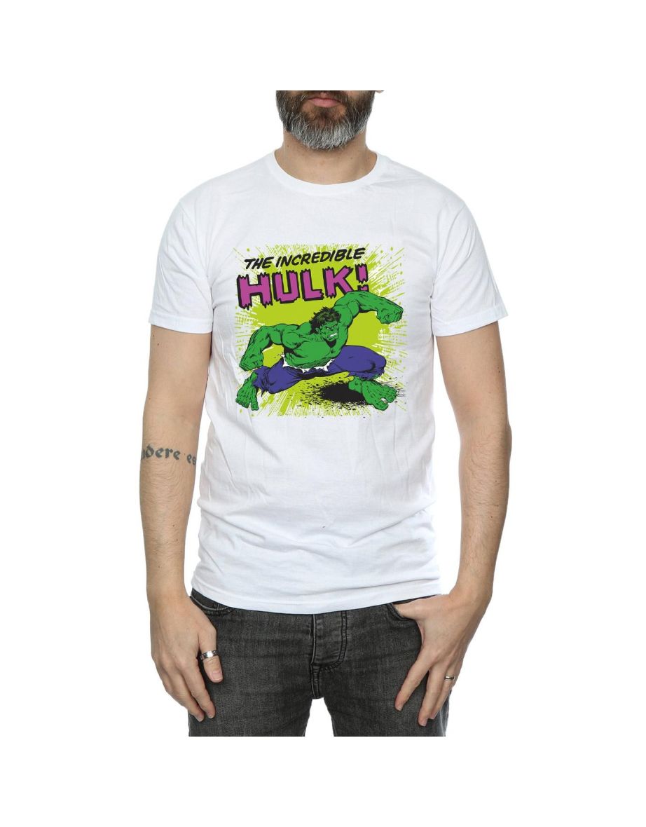 Marvel Mens Incredible Hulk T-Shirt - White - 3