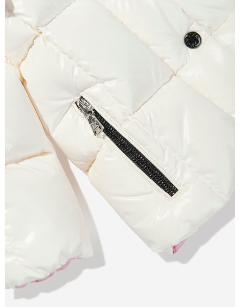Moncler Enfant Baby Girls Down Padded Parana Jacket in Ivory - 3