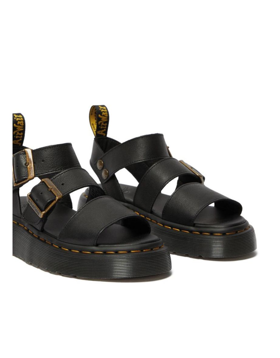 Gryphon Quad Platform Sandals in Pisa Leather - 4
