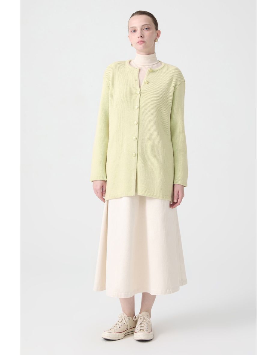 BUTTONED LONG CARDIGAN