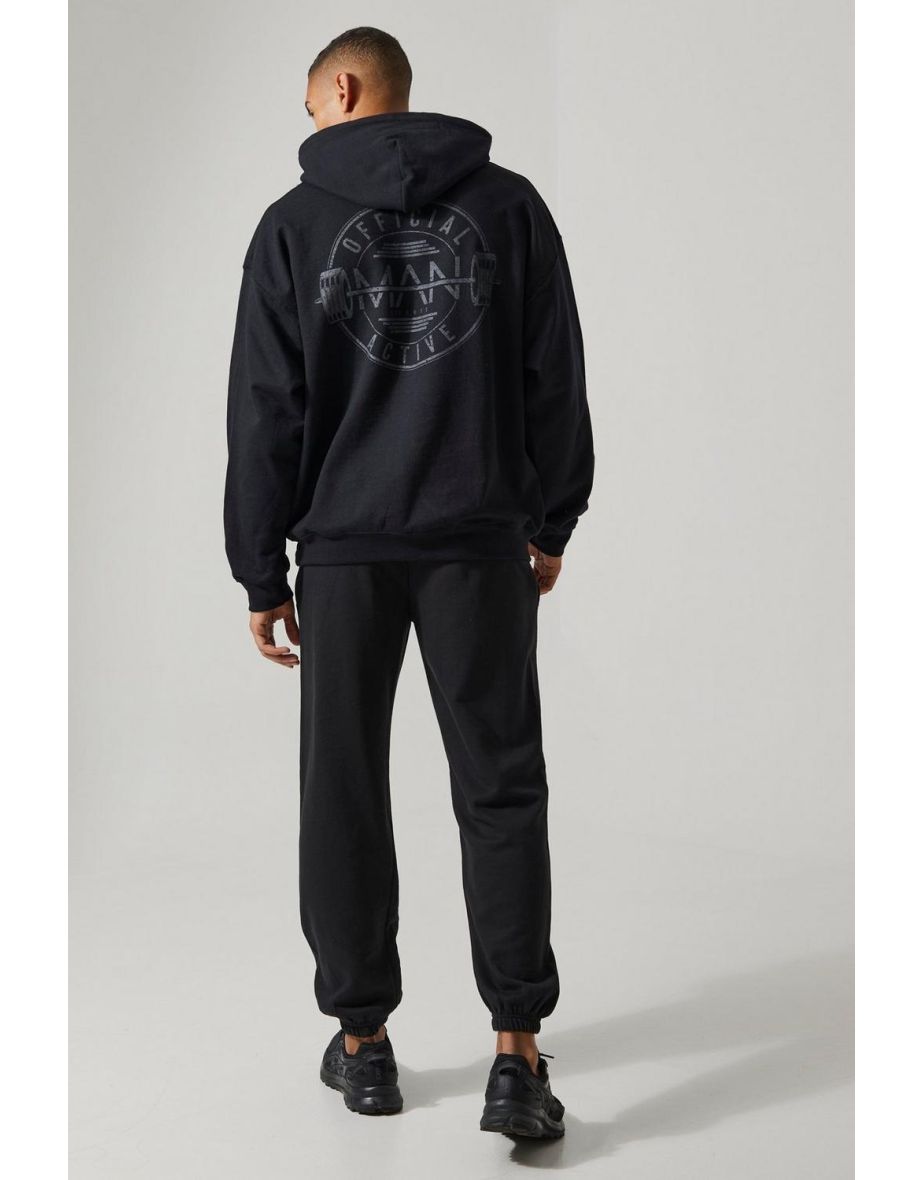 Man Active Gym Raw Official Logo Hoodie - 2